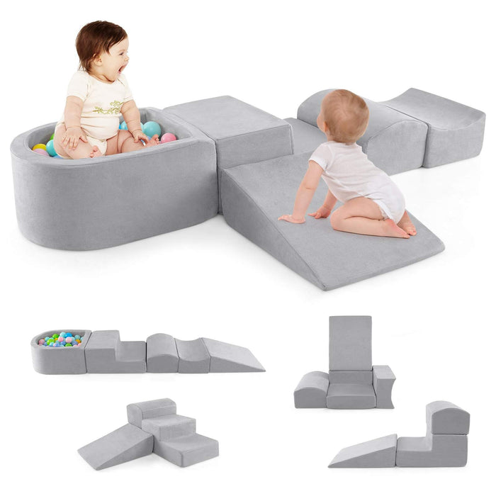 5-Piece Kids Climb and Crawl Soft Playset with Machine-Washable Covers