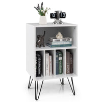 Giantex File Cabinet, Split Storage Space, Display Bookshelf, Record Storage Cabinet