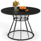 Giantex 118 cm Round Dining Table for 4, Farmhouse Kitchen Table