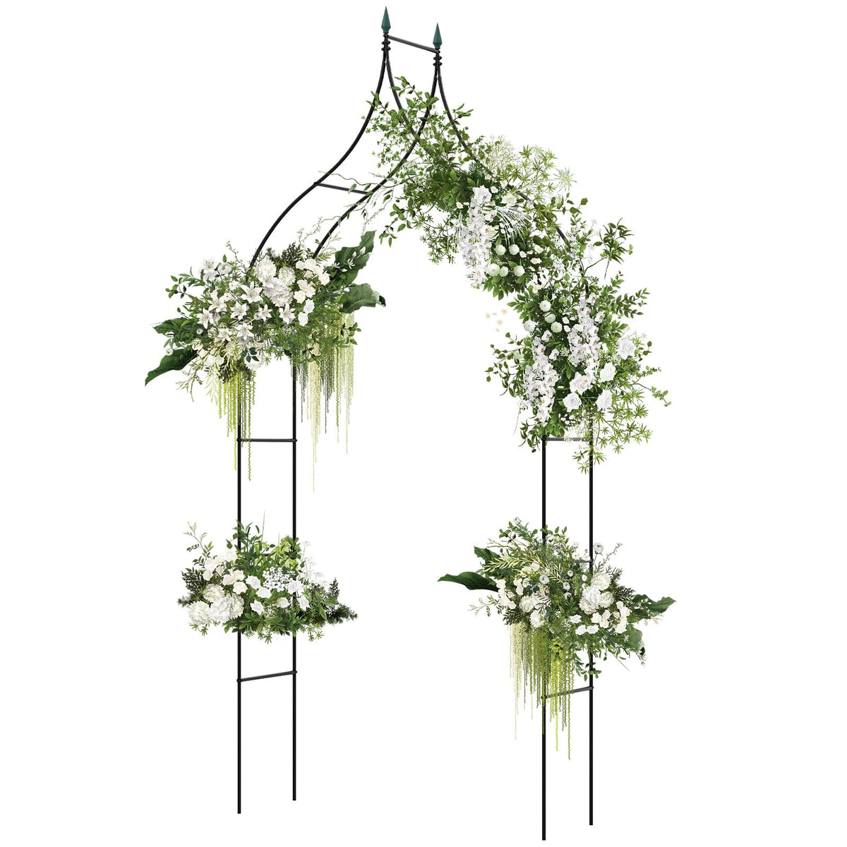287cm Gothic Style Decorative Metal Garden Arch for Vine Rose Climbing