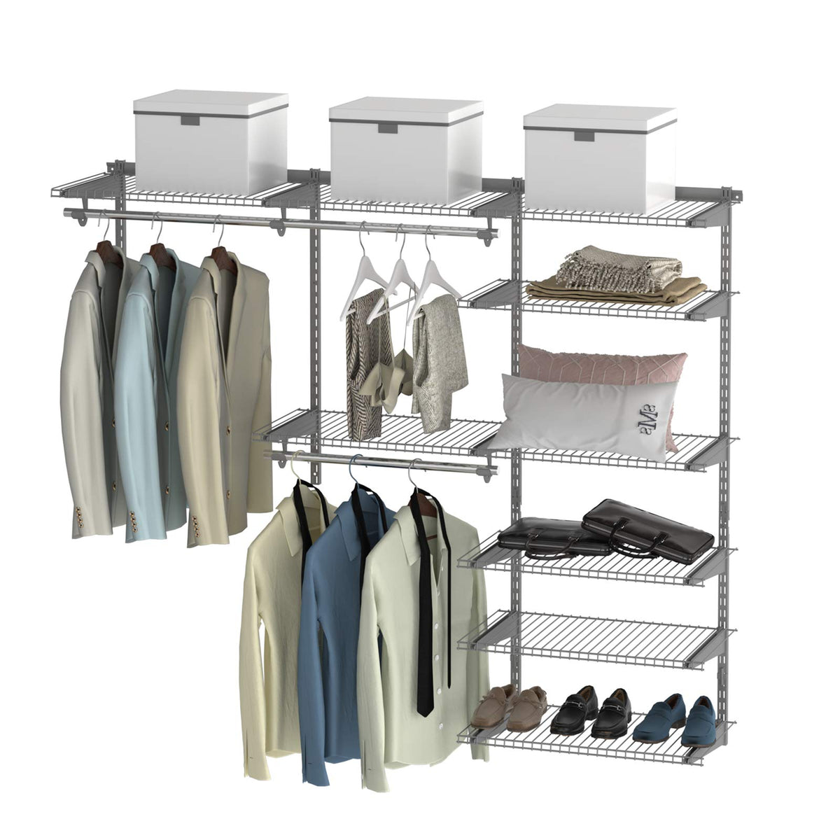 Giantex 4-to-6-Foot Custom Closet Organizer System Kit, Smart Closet Organizer System