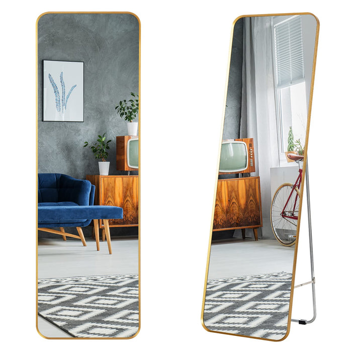 Giantex Full Length Wall Mounted Mirror w/Stand, 40 x 130cm, Floor Mirror