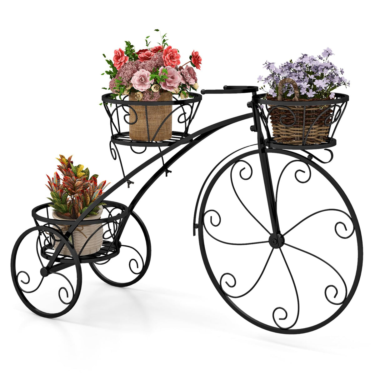 Tricycle Plant Stand, Flower Pot Cart Holder