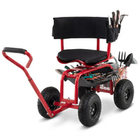 Rolling Garden Work Seat with Wheels and Swivel Seat
