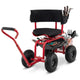 Rolling Garden Work Seat with Wheels and Swivel Seat