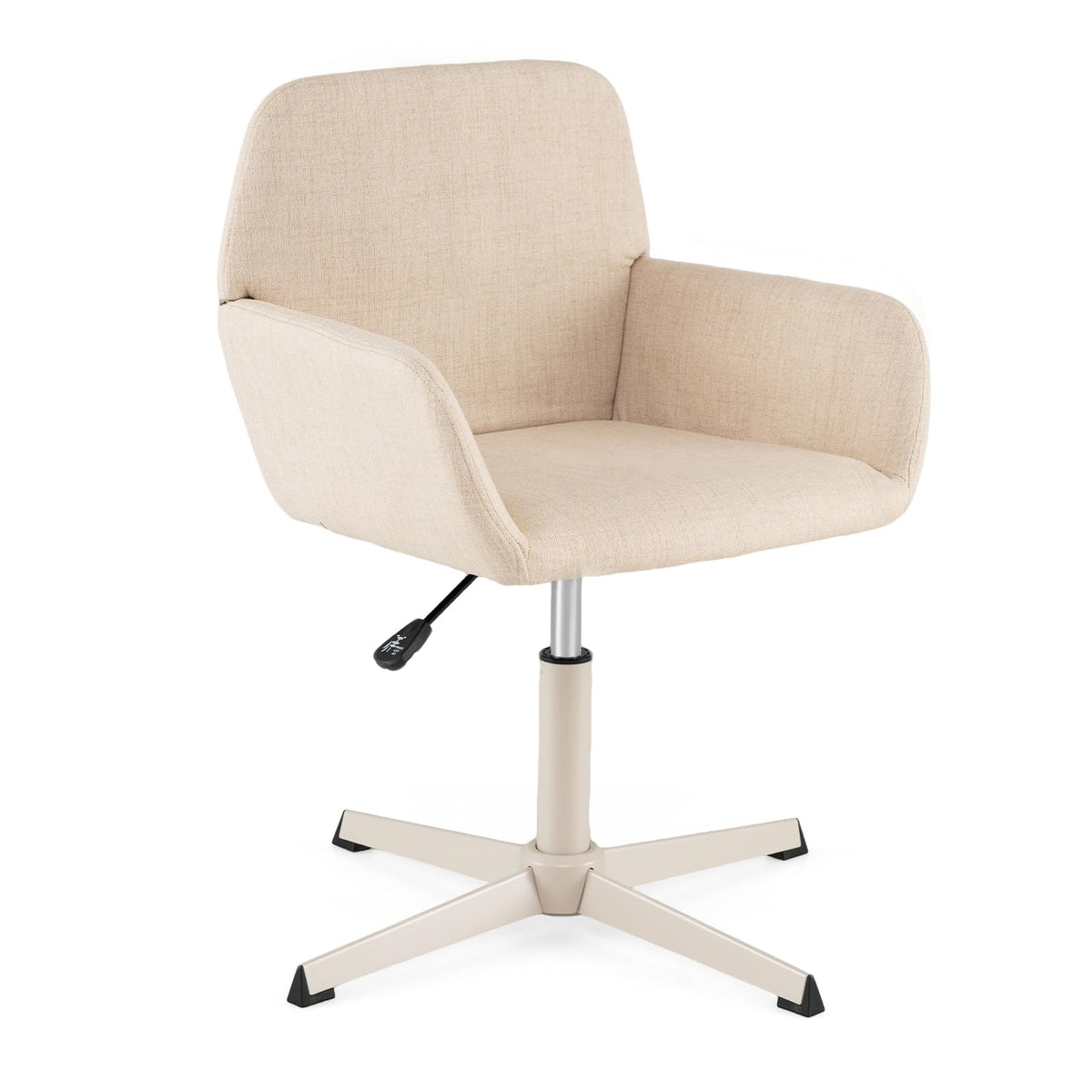 Giantex Vanity Chair with Back, 360° Swivel Armchair w/Adjustable Height