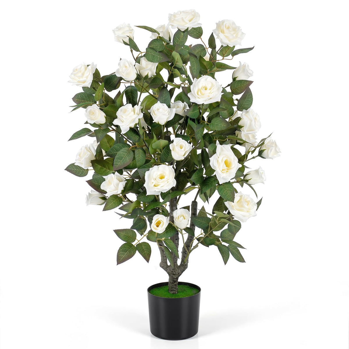 90cm Artificial Rose Tree Free Maintenance for Home Office Porch