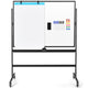 120cm x 90cm Mobile Magnetic Double-Sized Reversible Whiteboard