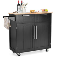 Giantex Kitchen Island Cart with Side Towel Bar