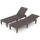 Chaise Lounge Chairs Set of 2 with 4-Position Adjustable Backrests