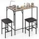 Giantex 3-Piece Bar Table & Chair Set, Convertible L-Shaped Table