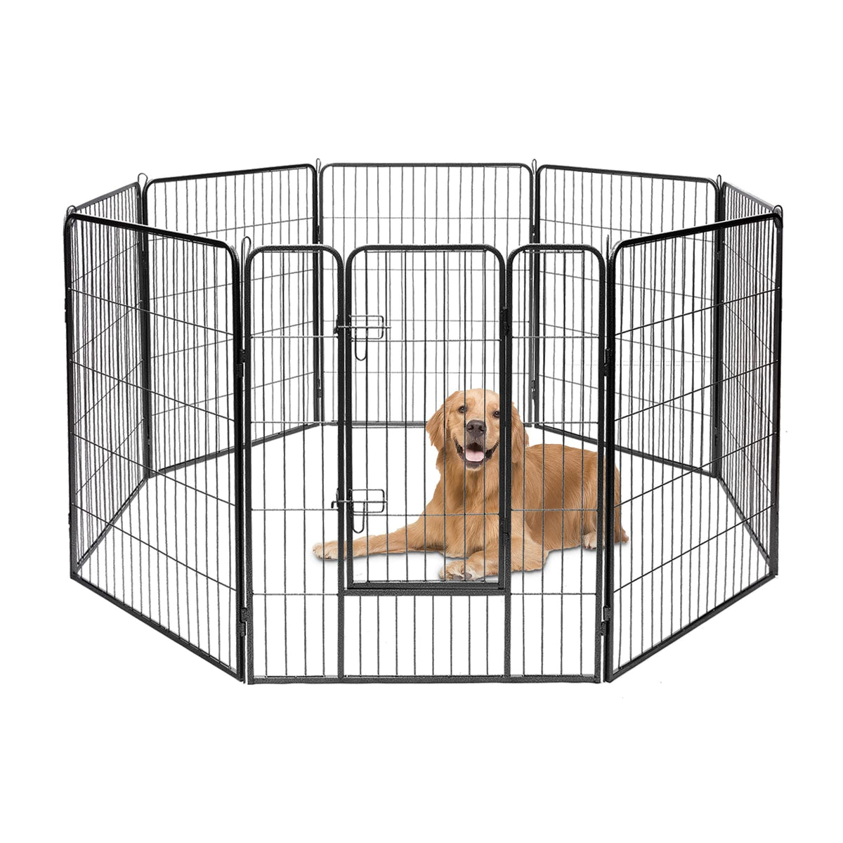 100cm Height Pet Playpen, 8 Panel Indoor Outdoor Exercise Dog Fence