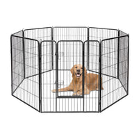 100cm Height Pet Playpen, 8 Panel Indoor Outdoor Exercise Dog Fence