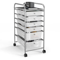 Giantex Rolling Storage Cart with 6 Drawers, Multifunctional Art Craft Tools Organizer on Wheels