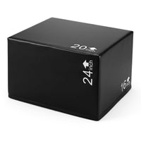 3 in 1 Foam Plyometric Box, 16/24 Inch Foam Jumping Box