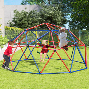 3m Kids Climbing Dome with Swing Outdoor Jungle Gym Climber