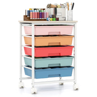 Giantex Rolling Cart with 5 Drawers