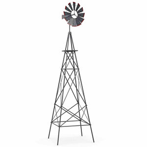 253cm Ornamental Windmill with 4 Support Legs for Backyard, Garden, Farm