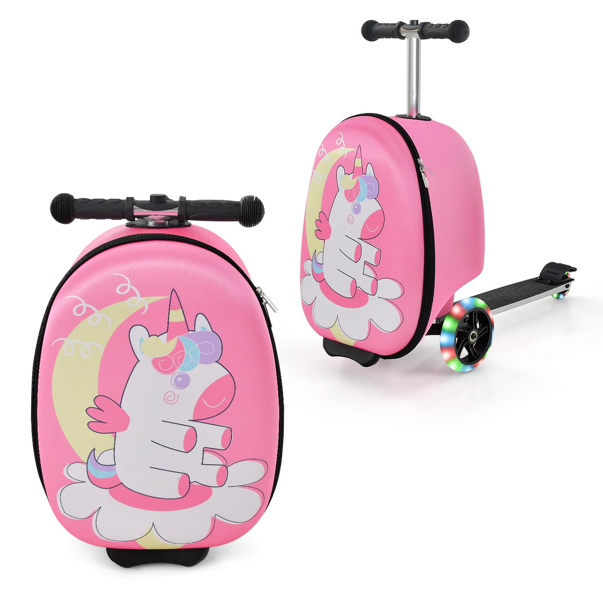 2-IN-1 Kids Luggage with Wheels for Kids Ages 5+
