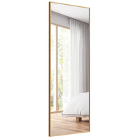 GIANTEX Full Length Mirror, 150x56cm, Full Body Mirror w/ Aluminum Frame & Explosion-Proof Glass (Gold)