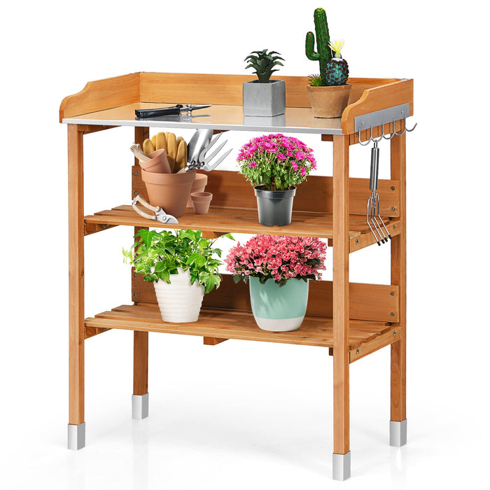 Giantex Wooden Garden Potting Bench