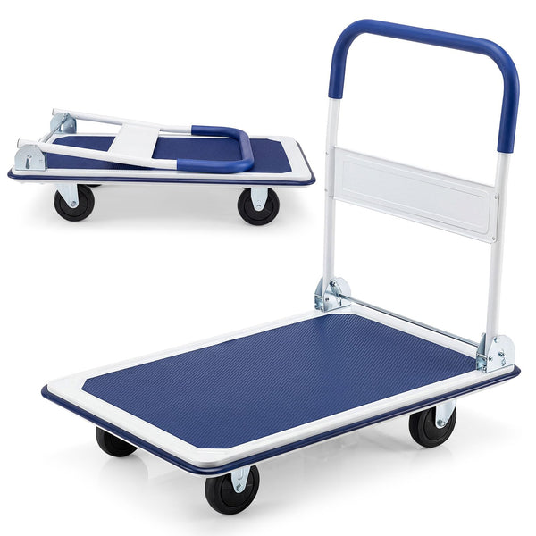 Folding Platform Truck with Swivel Wheels for Loading/Storage