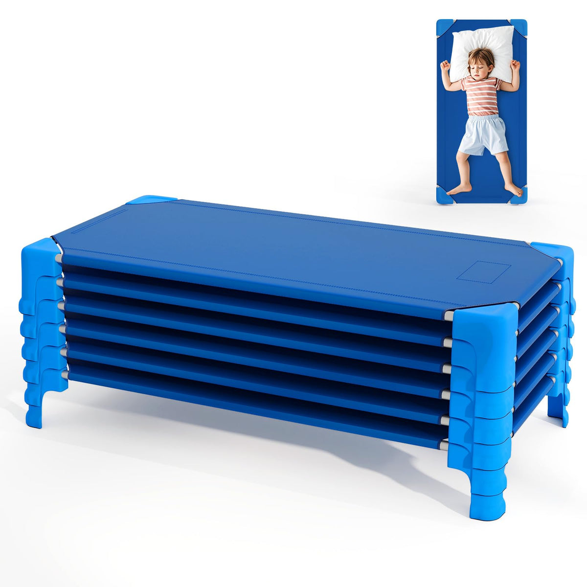 6 PCS Kids Stackable Daycare Cot