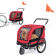 2-in-1 Dog Bike Trailer, Dog Stroller with Universal Bicycle Coupler