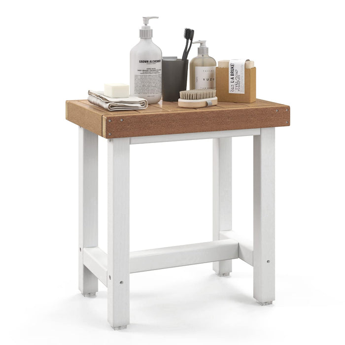 Waterproof Shower Bench, HDPE Inside Shower Seat for Bath Spa & Shaving Legs