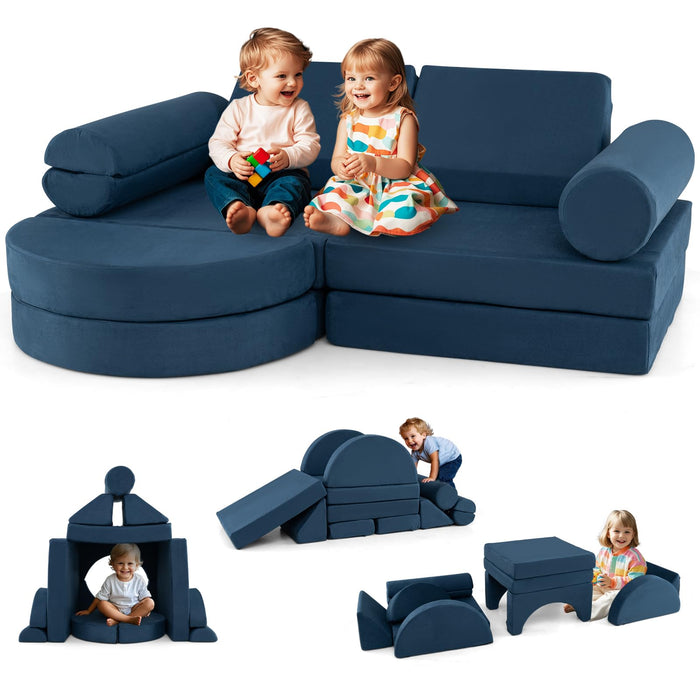 13 PCS Modular Kids Play Couch for Nursery Playroom Bedroom Living Room
