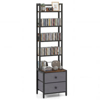 Giantex CD Storage Rack with Drawers, 5-Tier DVD Shelf Organizer