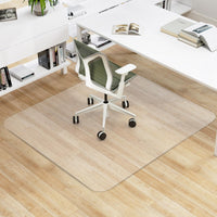 180 x 160 cm Office Chair Mat with Transparent PVC for Hardwood Floor