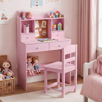 Kids Study Desk with Chair, Children Writing Table and Chair Set