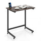 C-shaped End Table with Built-in Phone Slot and Low Profile Base Slide for Living Room Bedroom
