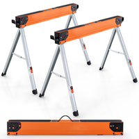 2 Pack Saw Horses, Portable Sawhorses w/ Folding Design