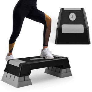 Adjustable Workout Aerobic Stepper Aerobic Exercise Step Platform with 2/4 Risers