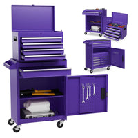 High Capacity Tool Storage Cabinet with Lockable Wheels for Garage
