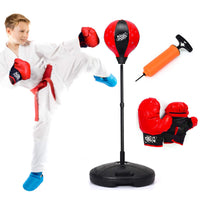 81cm-117cm Height adjustable Punching Ball Set with Large Capacity Base for Children over 3 Years