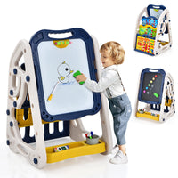3 in 1 Kids Art Easel, Double Sided Whiteboard & Chalkboard