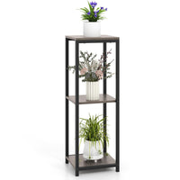 3 Tier Tall Metal Plant Stand with Anti-tipping Device for Balcony Living Room Office