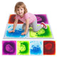 4-Pack Glow-in-the-Dark Liquid Sensory Floor Tiles 30 x 30 CM for Toddlers with Autism