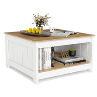 Square Cocktail Table with Storage Shelf