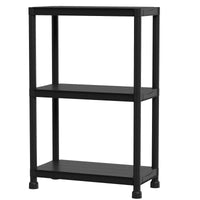 3-Tier Plastic Storage Shelves 61 x 31 x 93.5 cm with No-Tool Assembly for Pantry
