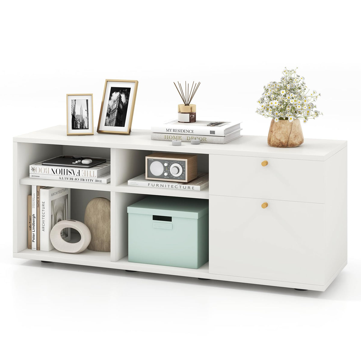 Giantex Storage Cabinet, Entryway Cabinet with 2 Drawers