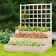 3-Tier Raised Garden Bed with Trellis and Elevated Planting Frame