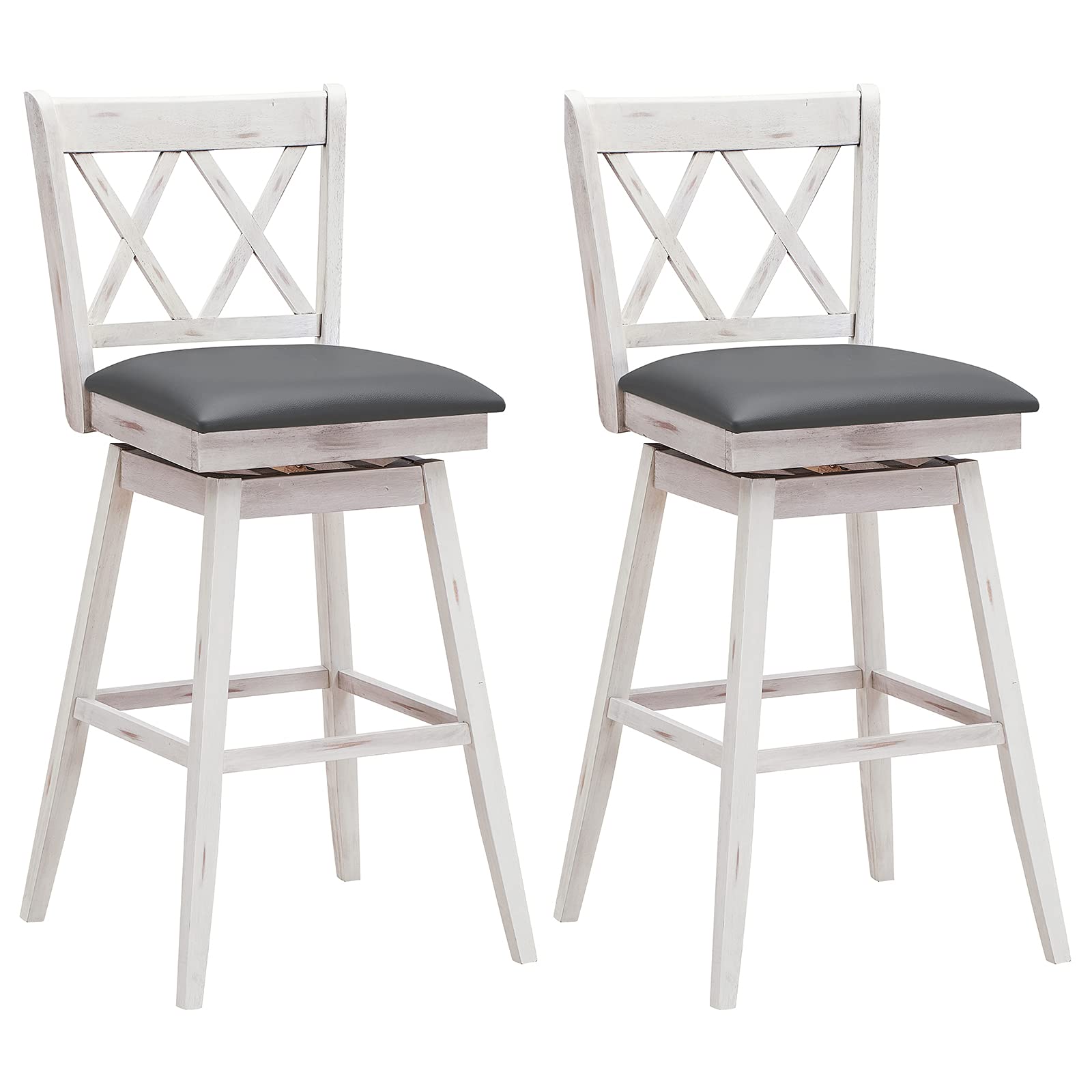 White counter height discount bar stools with backs