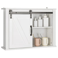 Giantex Wall Storage Cabinet, Multi-Function Bathroom Organizer Cabinet , White