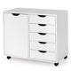 Giantex 5-Drawer Mobile Side Cabinet, Lateral Filing Organizer