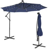 3M Cantilever Umbrella, w/ 32 Solar-Powered LED Lights