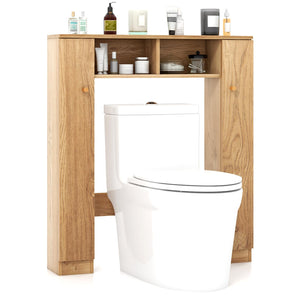 Giantex Over The Toilet Storage Cabinet, Double Door Bathroom Toilet Storage Organizer